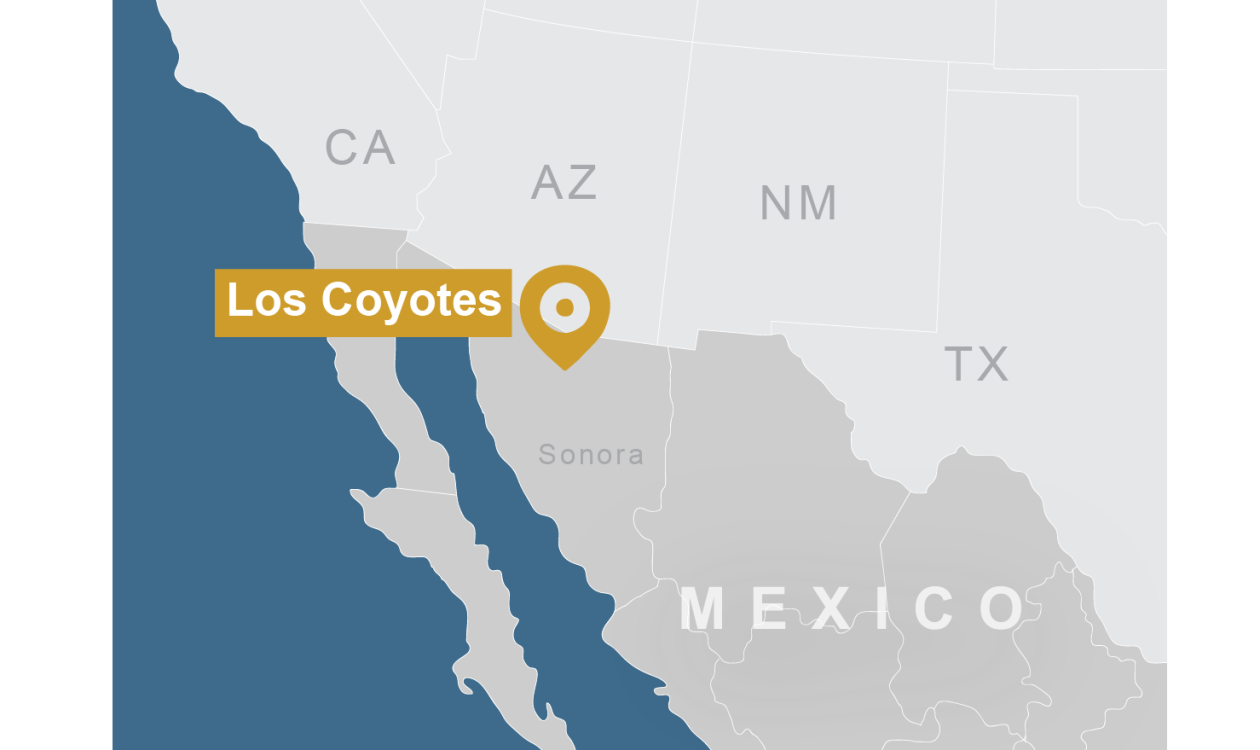 Los Coyotes location map