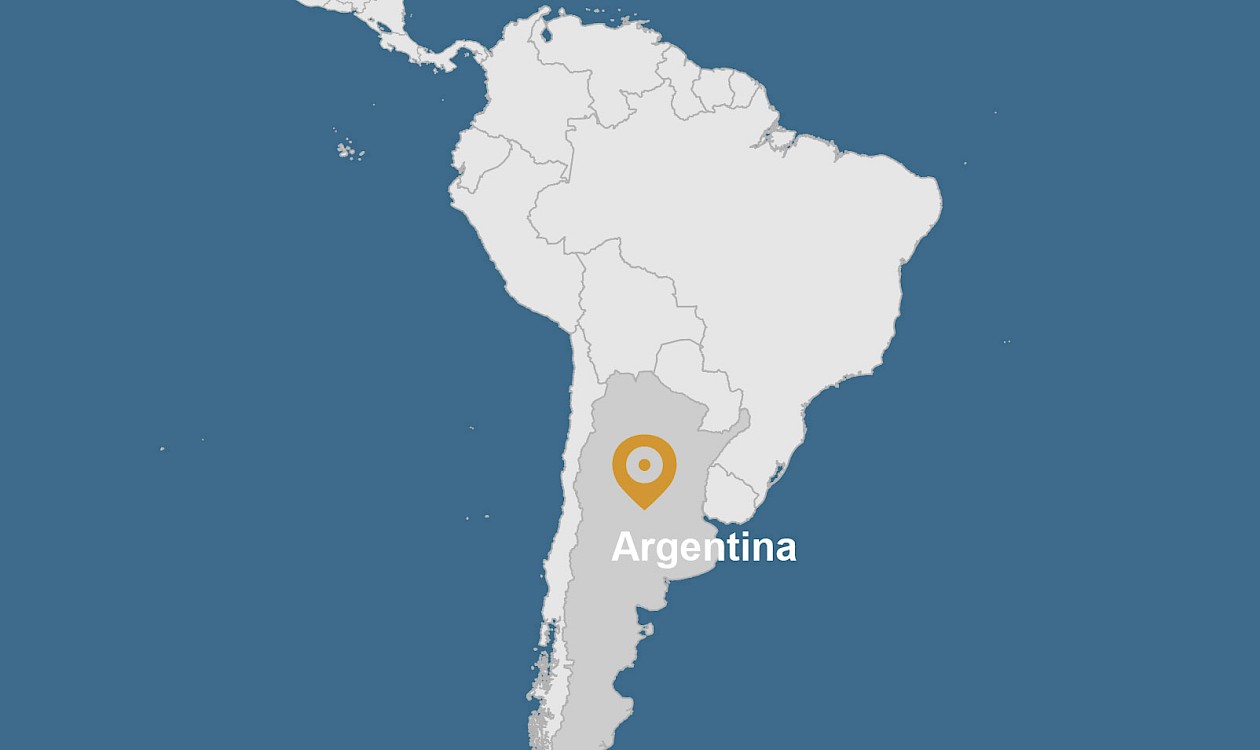 Argentina Royalties location map